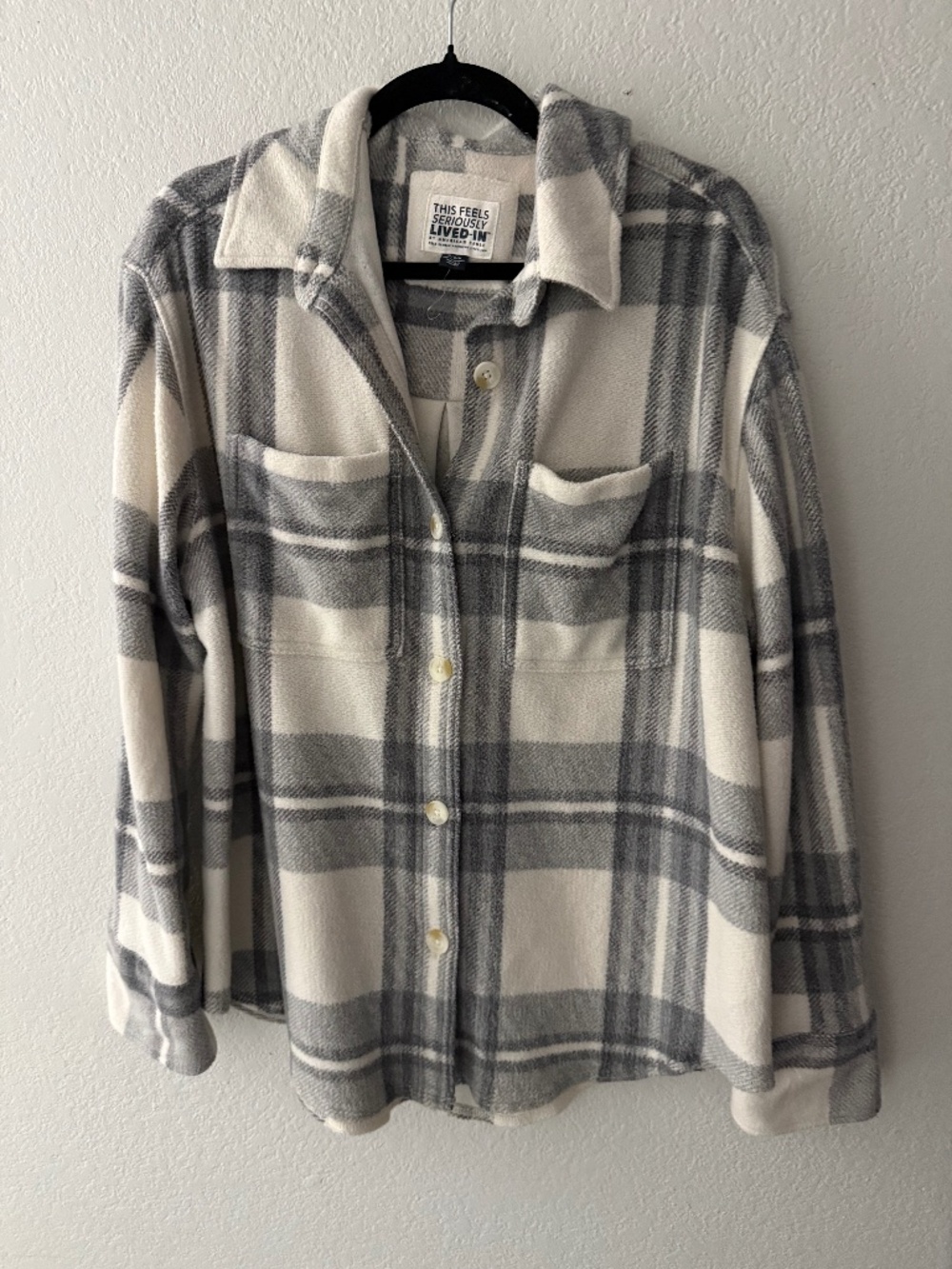 New American Eagle flannel shacket